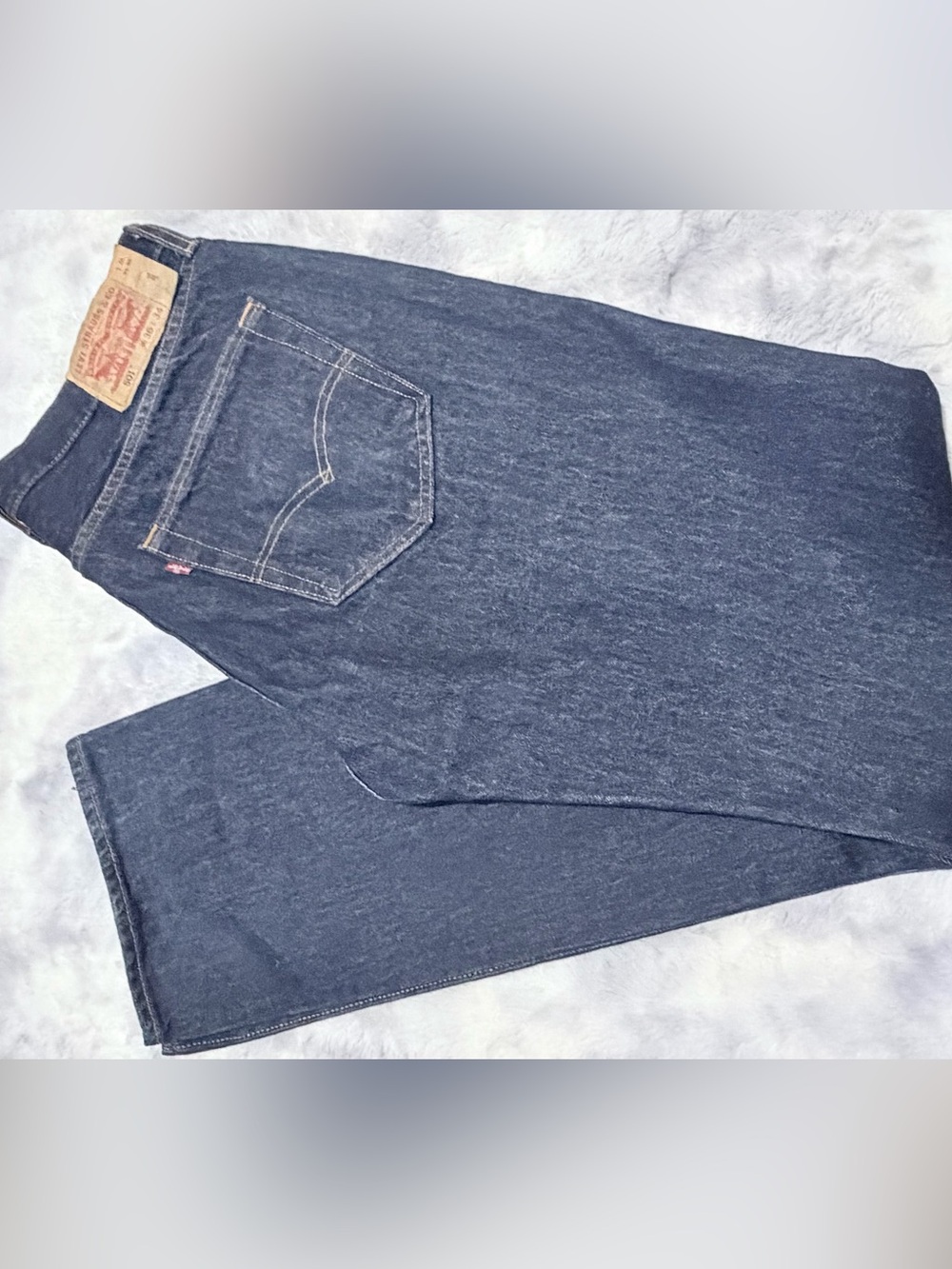 Levi's 501 Men's Straight Dark Blue Denim Jeans 36X34